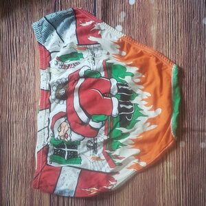 Vintage 80s men's Santa print cotton underwear briefs L Christmas Daland  design